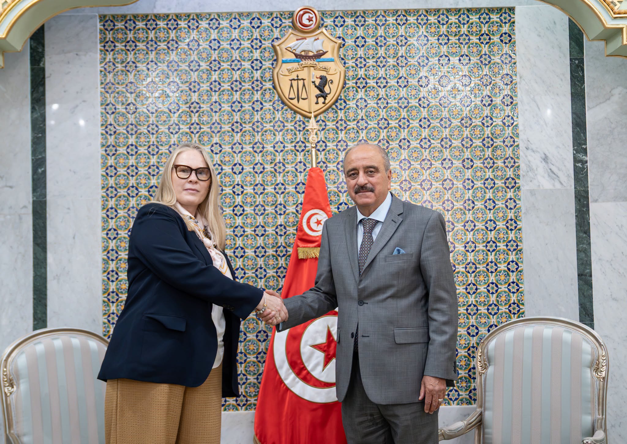 وزير الخارجية يلتقي سفيرة مملكة النرويج بمناسبة انتهاء مهامها بتونس