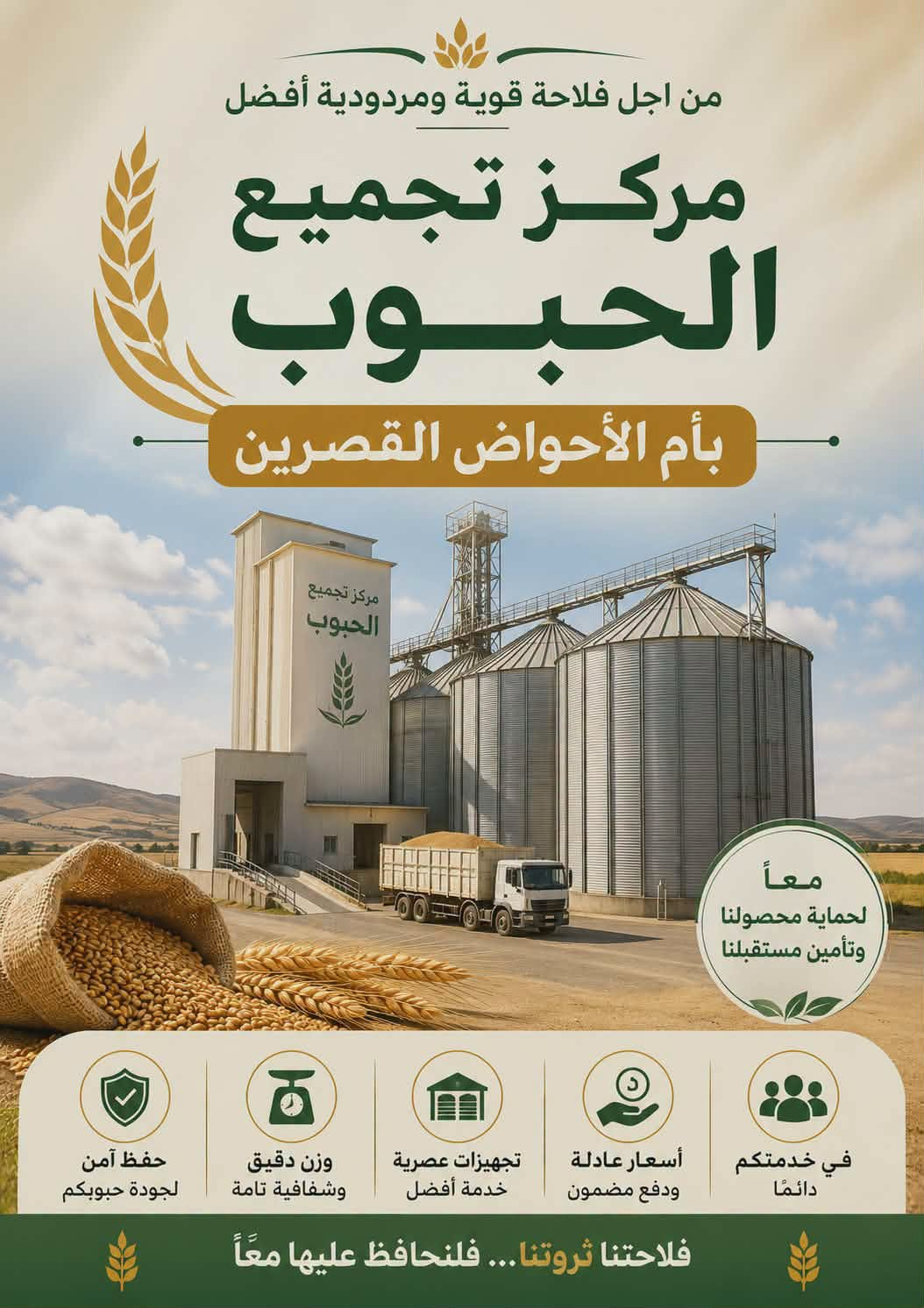 القصرين: أوّل مركز خاص لتجميع الحبوب بأم الأحواض بفوسانة يقرّب خدمات التجميع من الفلاحين ويساهم في تقليص كلفة نقل المحاصيل