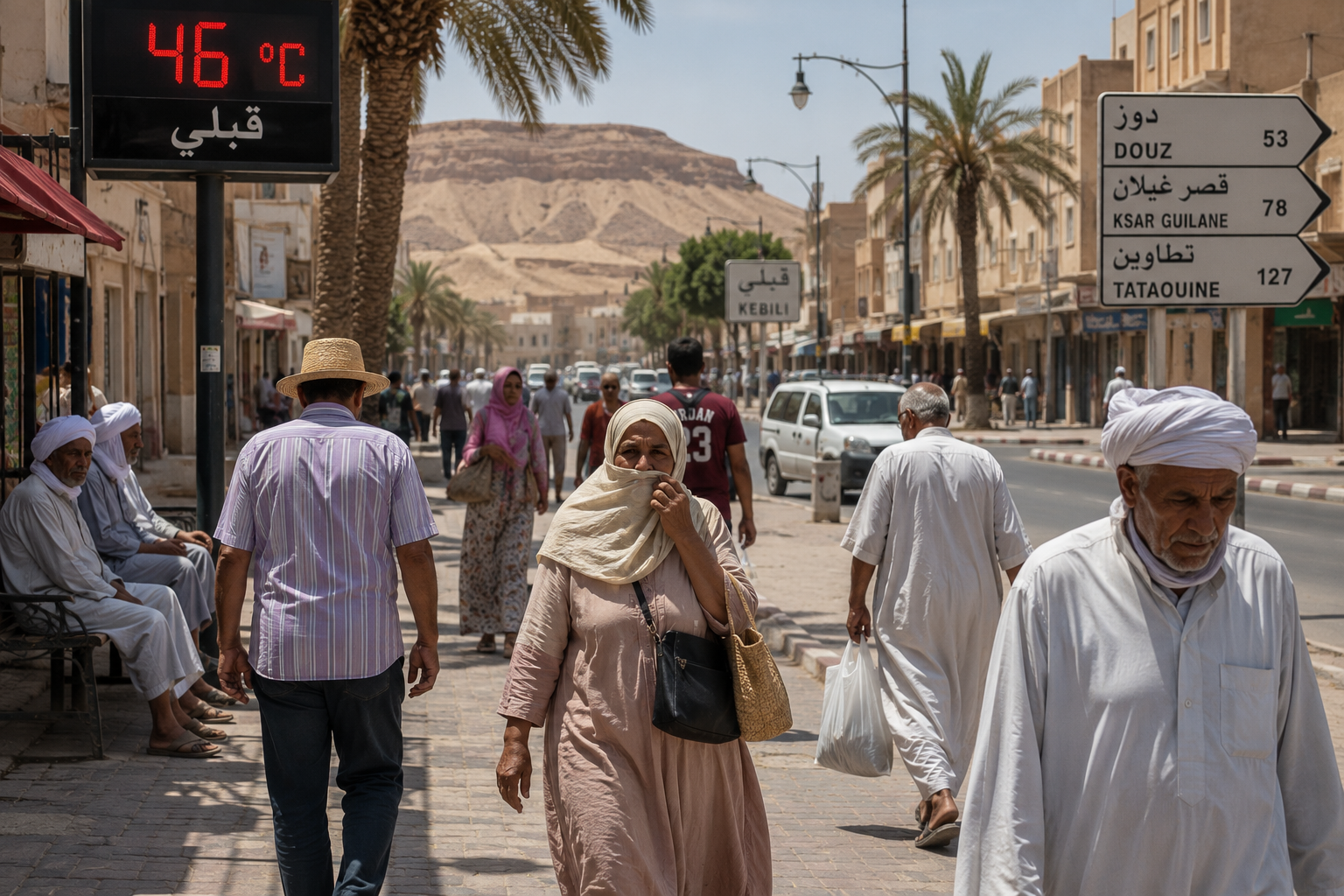 قبلي: ارتفاع درجات الحرارة يغيّر نسق الحياة اليومية وسط دعوات لتفادي مخاطر الذروة الحرارية 