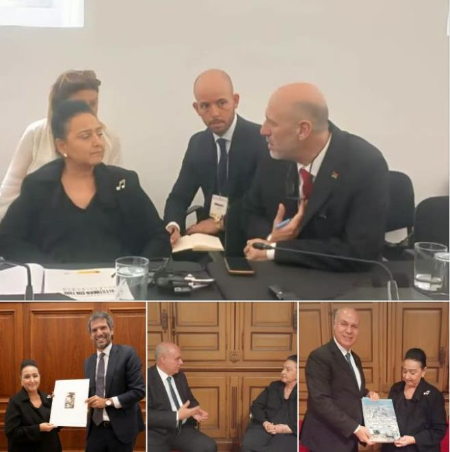 على هامش المؤتمر الوزاري الدولي من أجل الثقافة الفلسطينية : وزيرة الشؤون الثقافية تعقد في مدريد لقاءات ثنائية لتعزيز التعاون الثقافي