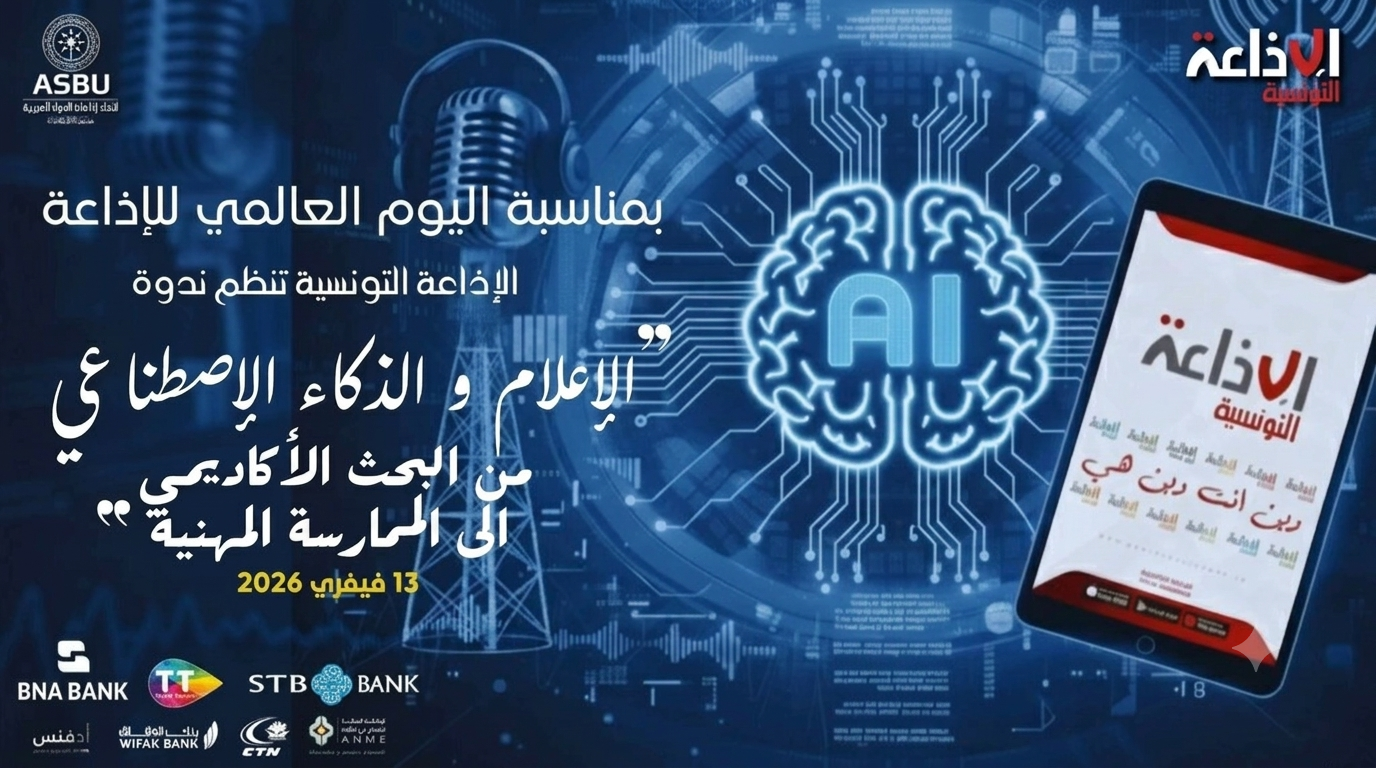 "الإعلام و الذكاء الإصطناعي: من البحث الاكاديمي الى الممارسة المهنية" عنوان اصدار جديد للإذاعة التونسية
