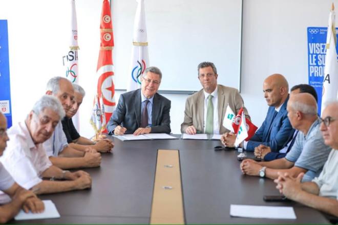 شراكة متجددة بين اللجنة الوطنية الأولمبية التونسية والبنك الوطني الفلاحي في مجال دعم الرياضة والرياضيين التونسيين