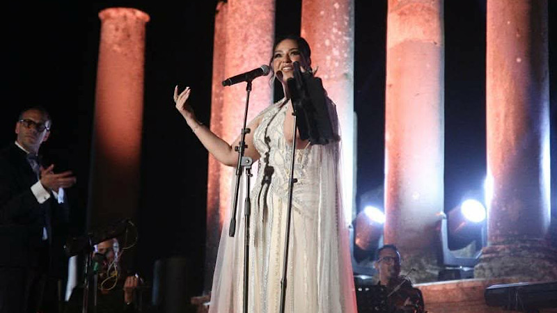 الفنانة المصرية مروى ناجي تضيء سماء دقة في سهرة طربية استحضرت فيها روائع الموسيقار بليغ حمدي