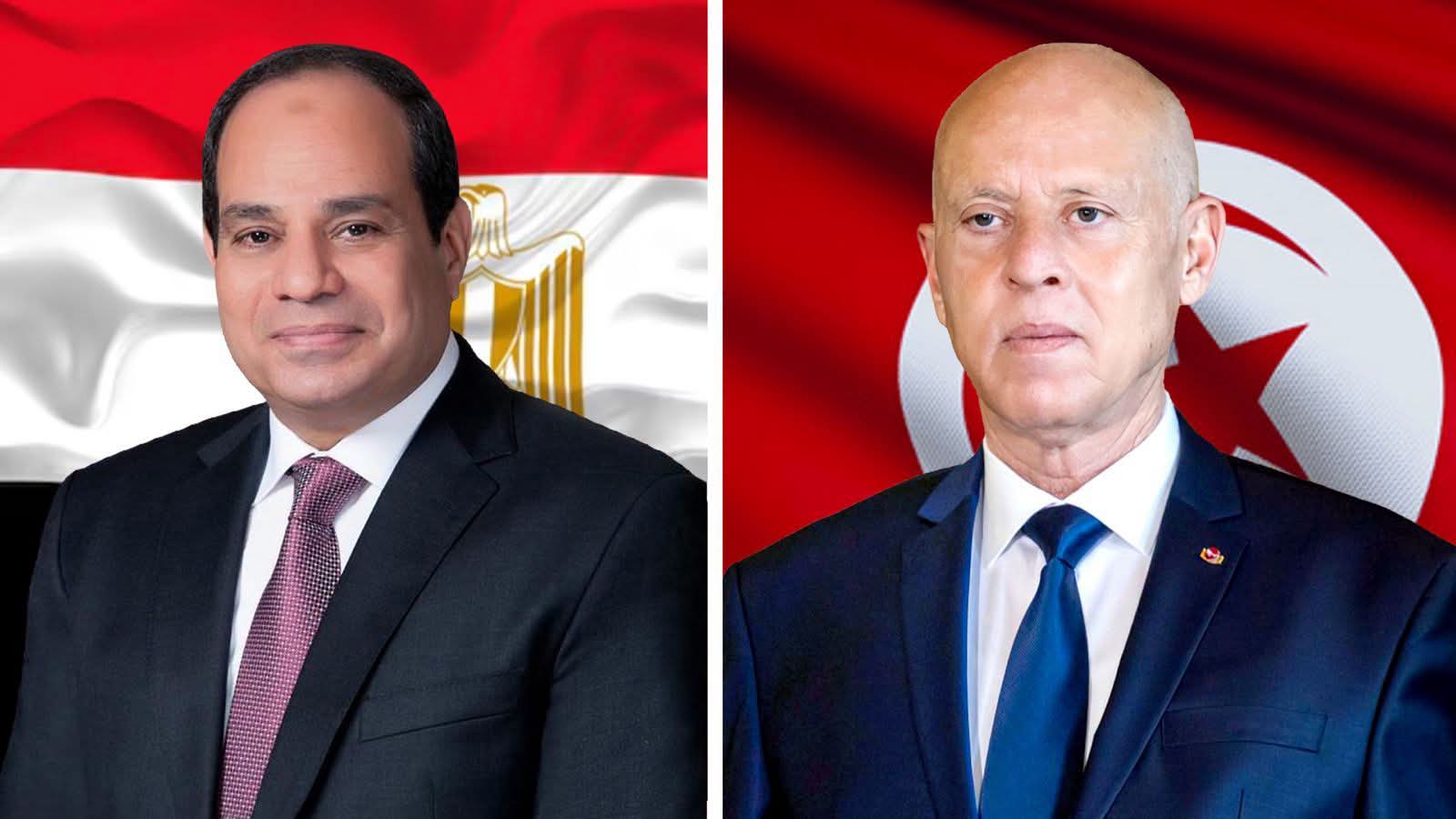 مكالمة هاتفية بين رئيس الجمهورية ونظيره المصري