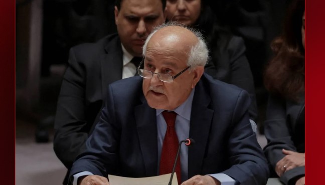المندوب الدائم لدولة فلسطين يؤكد أن الأراضي الفلسطينية ليست قابلة للضم