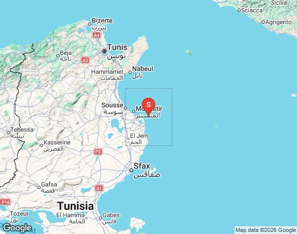 Séisme de magnitude 2,8 au large des côtes de Monastir