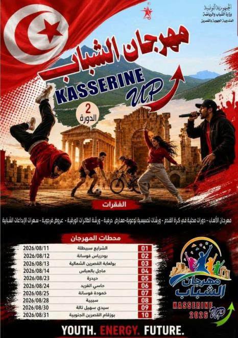 القصرين : مهرجان الشباب يوسّع حضوره إلى 10 محطات لإستهداف المناطق الريفية والنائية واكتشاف المواهب