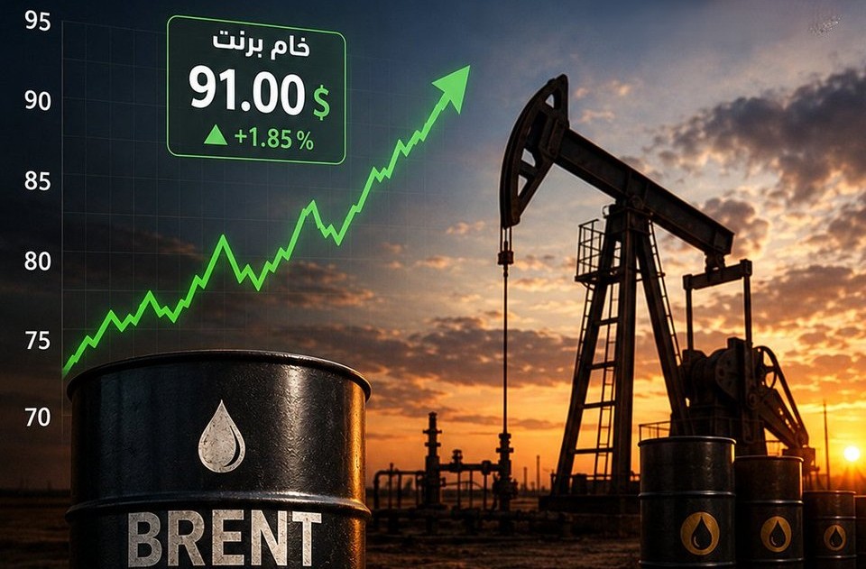 نفط: برميل برنت يتجاوز 91 دولارا
