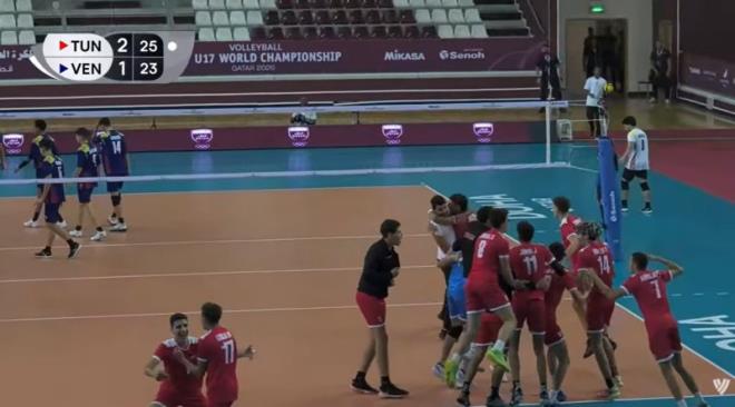 مونيدال الكرة الطائرة تحت 17 سنة: فوز المنتخب التونسي على نظيره الفينزويلي 3-1