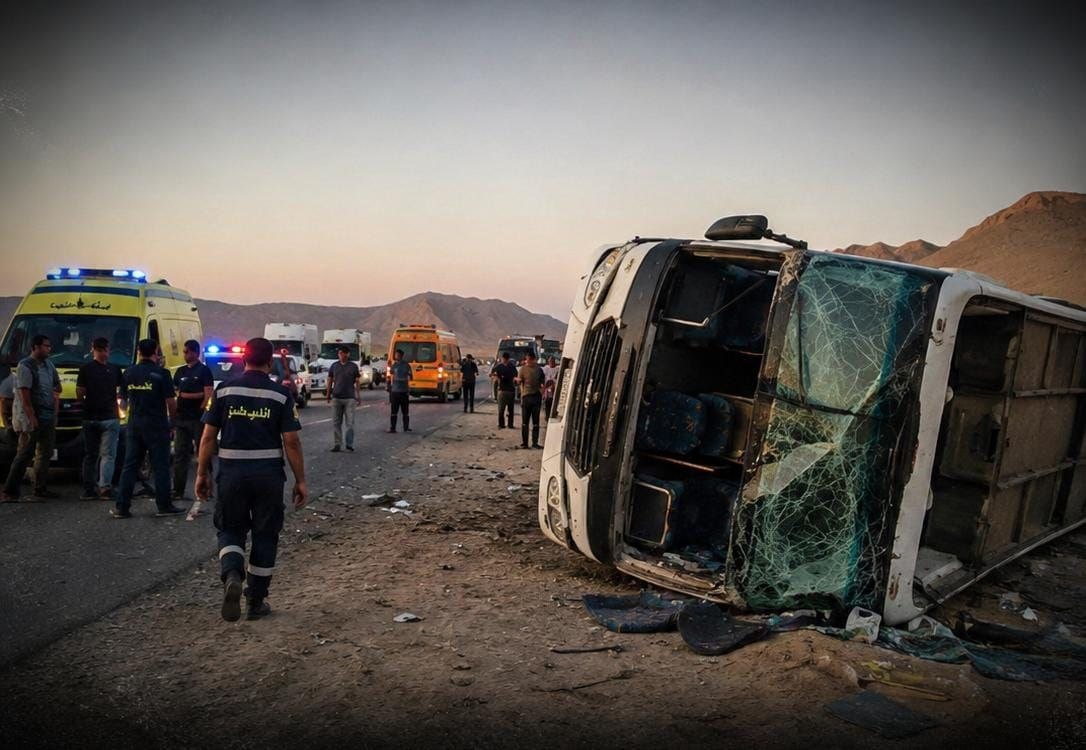 مصر: وفاة 16 وإصابة 28 في انقلاب حافلة ركاب بجنوب سيناء