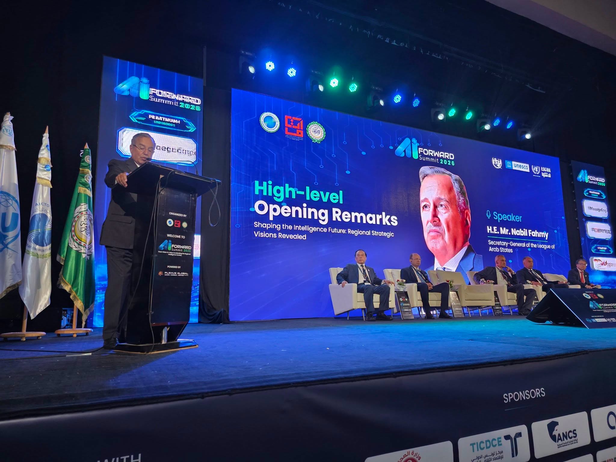 الأمين العام لجامعة الدول العربية يفتتح اعمال النسخة الثانية لقمة الذكاء الاصطناعي نحو المستقبل "من الرؤية الى القيمة، تسريع بناء مجتمع الذكاء"