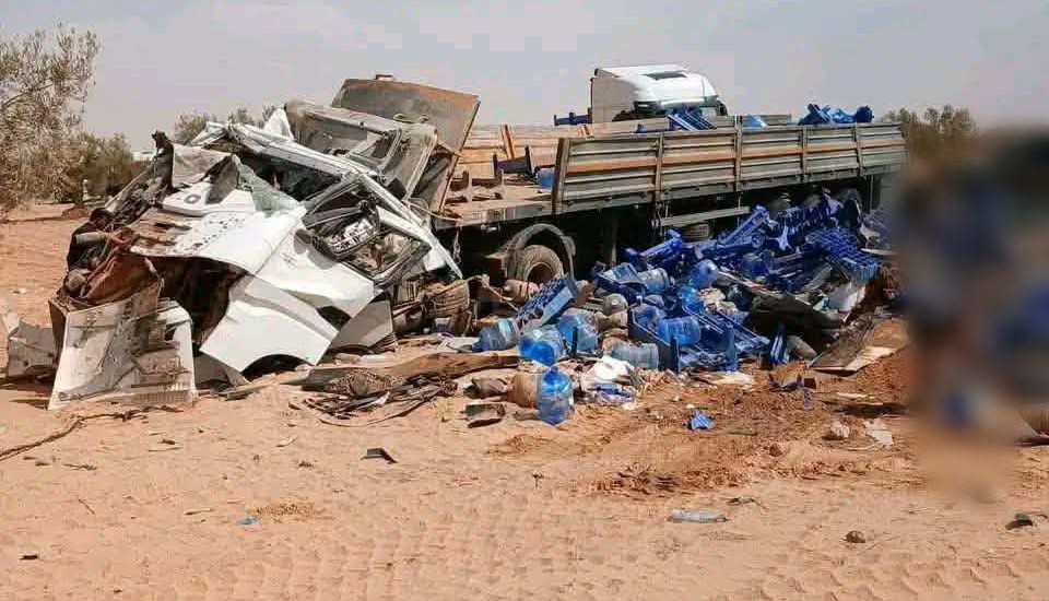 جرجيس : جريحان إثر انزلاق شاحنة ثقيلة و اصطدامها باشجار زيتون بالرصيفات