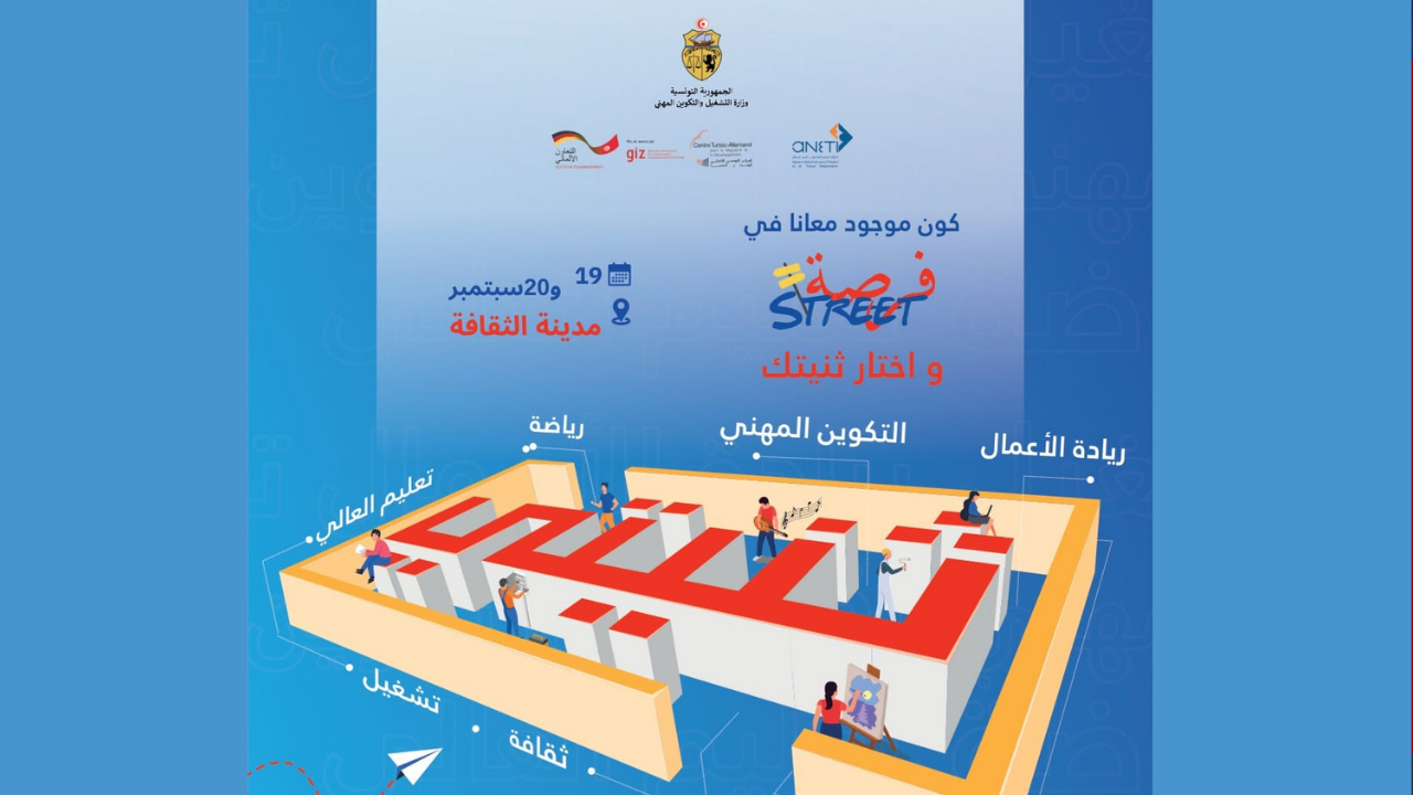 انطلاق الدورة السابعة من تظاهرة "فرصة ستريت" لتوجيه الشباب نحو فرص التكوين والتشغيل