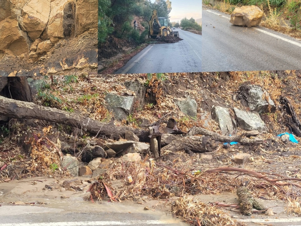 انزلاقات أرضية بالطريق الوطنية رقم17 في جزئها الرابط بين مدينتي عين دراهم وطبرقة