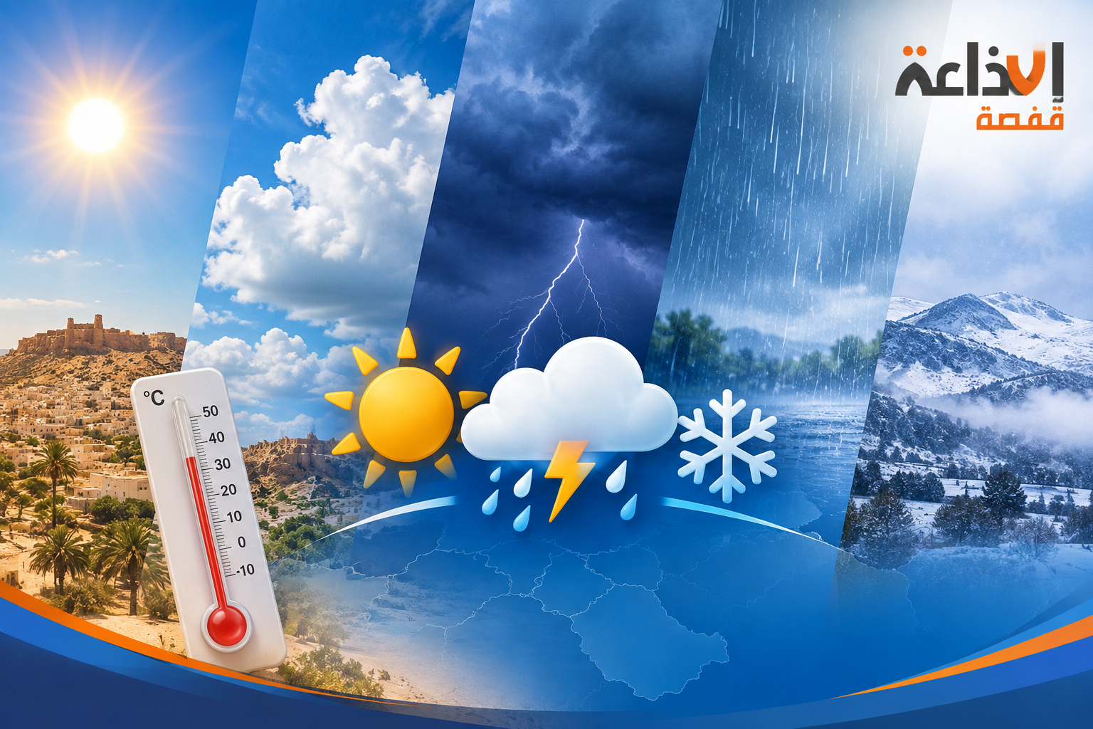 طقس اليوم: سماء مغيمة جزئيا فأحيانا كثيفة السحب بالمناطق الساحلية