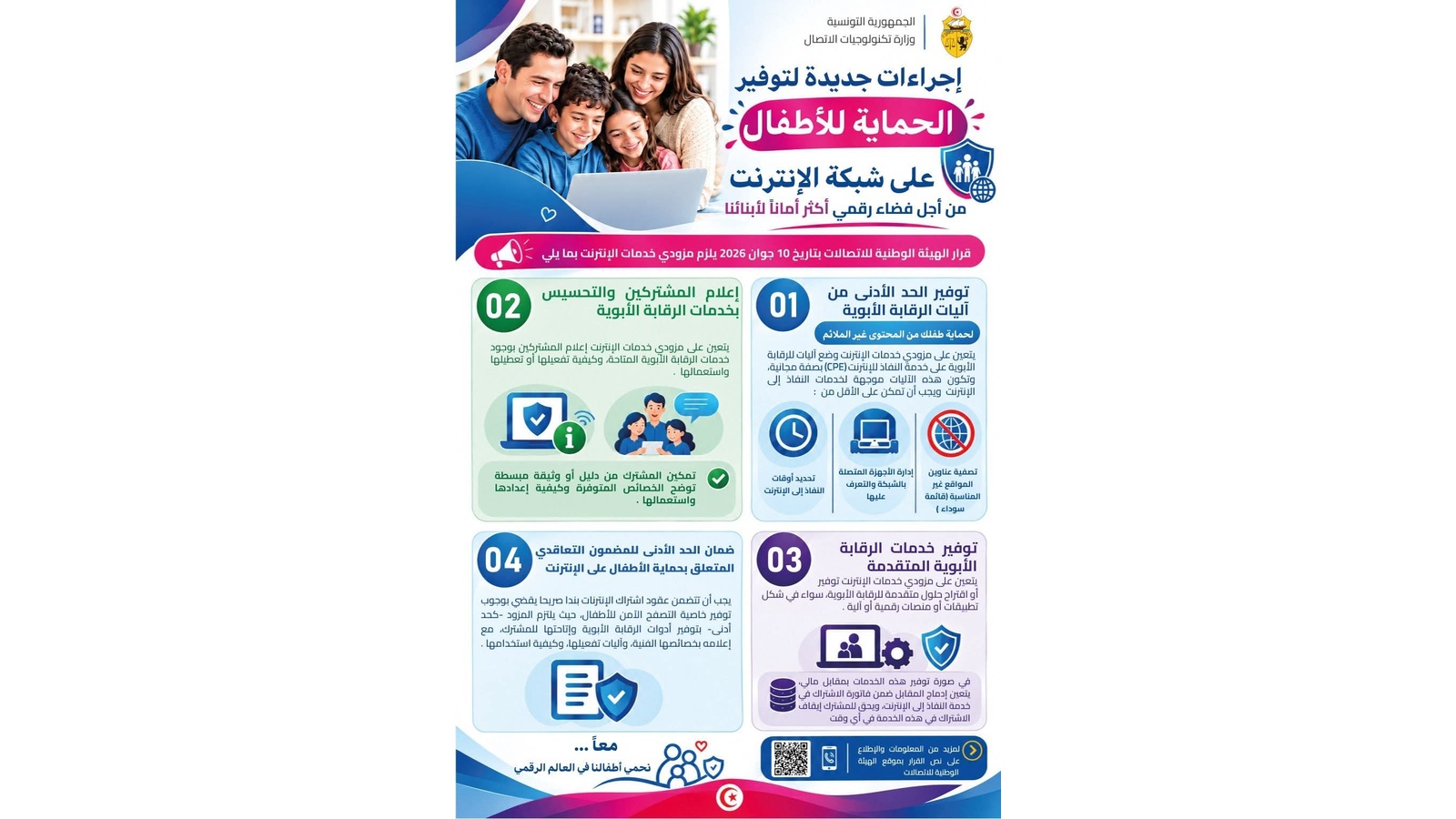 Protection des enfants en ligne : de nouvelles mesures de contrôle parental annoncées en Tunisie
