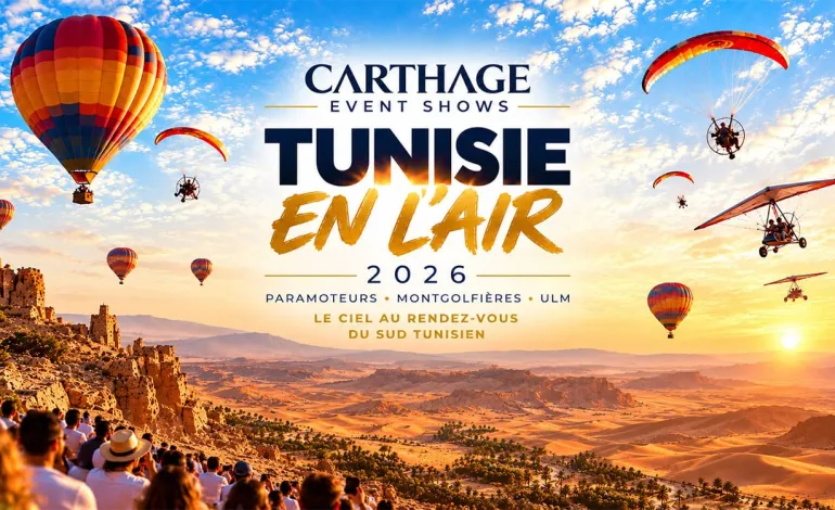 من 23 أكتوبر إلى 2 نوفمبر: الجمعية التونسية للطيران تنظم تظاهرة «2026 Carthage Event Shows»
