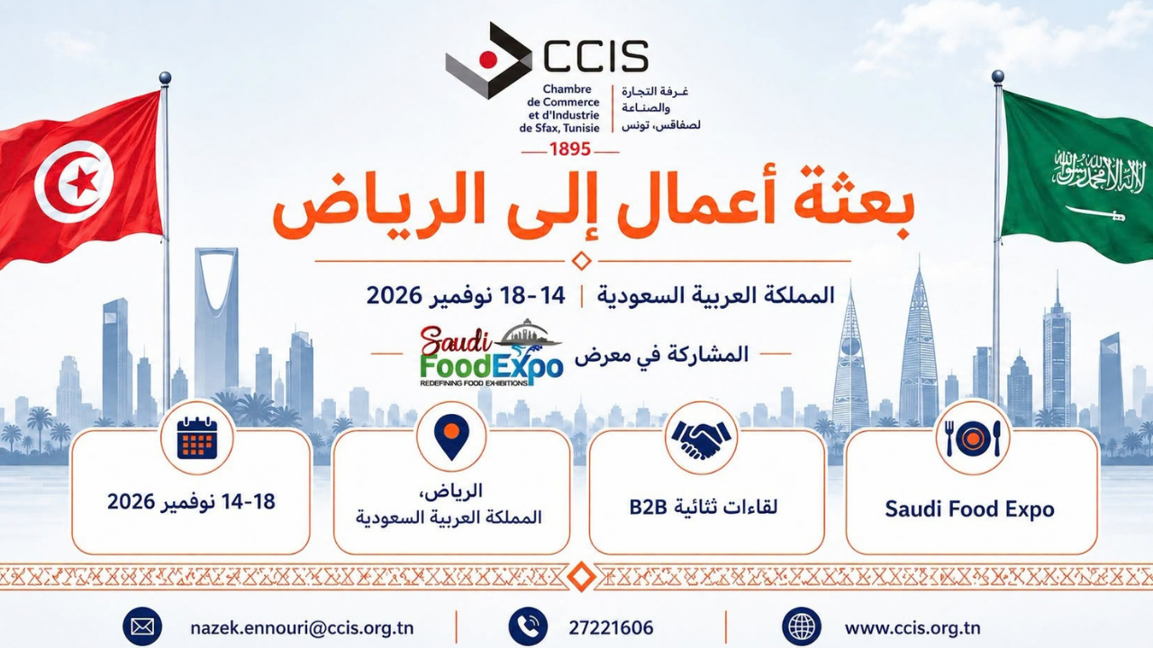 نوفمبر المقبل: تنظيم بعثة أعمال متعددة القطاعات إلى الرياض
