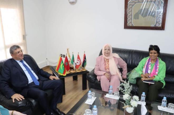 أمين عام اتحاد المغرب العربي يبحث آفاق التعاون مع اللجنة التأسيسية للاتحاد النسائي المغاربي