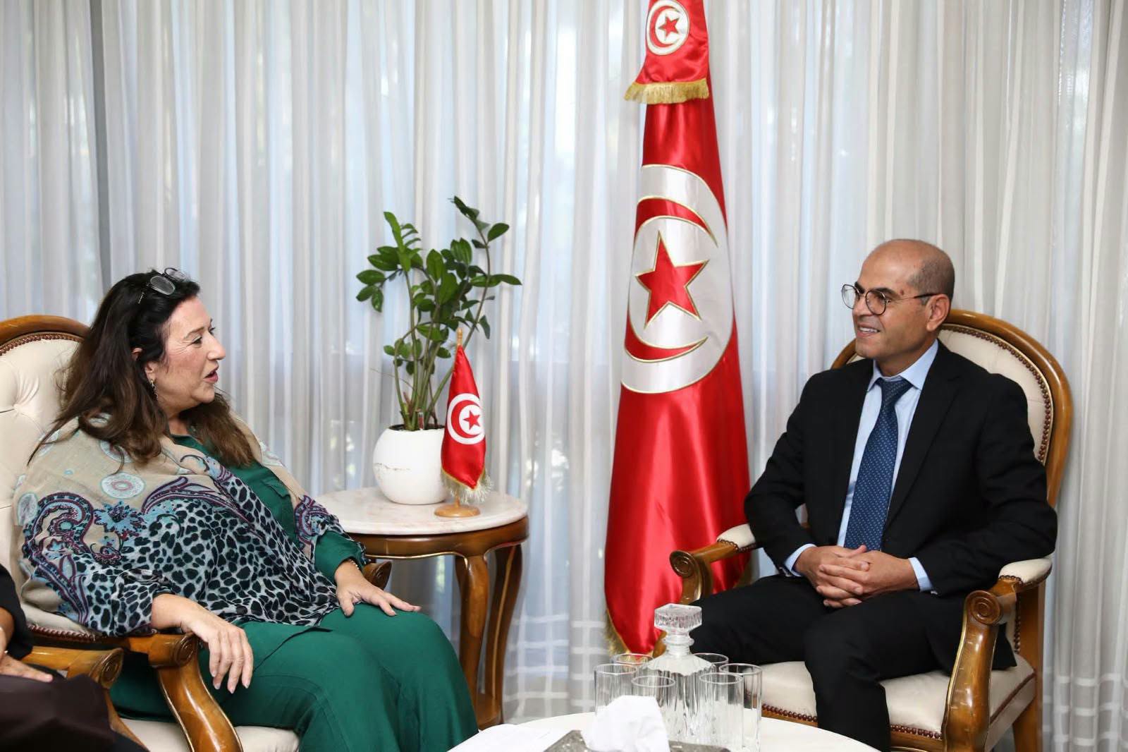 وزير التجهيز والإسكان والمكلّف بتسيير وزارة الصناعة والمناجم والطاقة يلتقي المديرة الإقليمية للدول العربية في برنامج الأمم المتحدة للمستوطنات البشرية (موئل الأمم المتحدة)