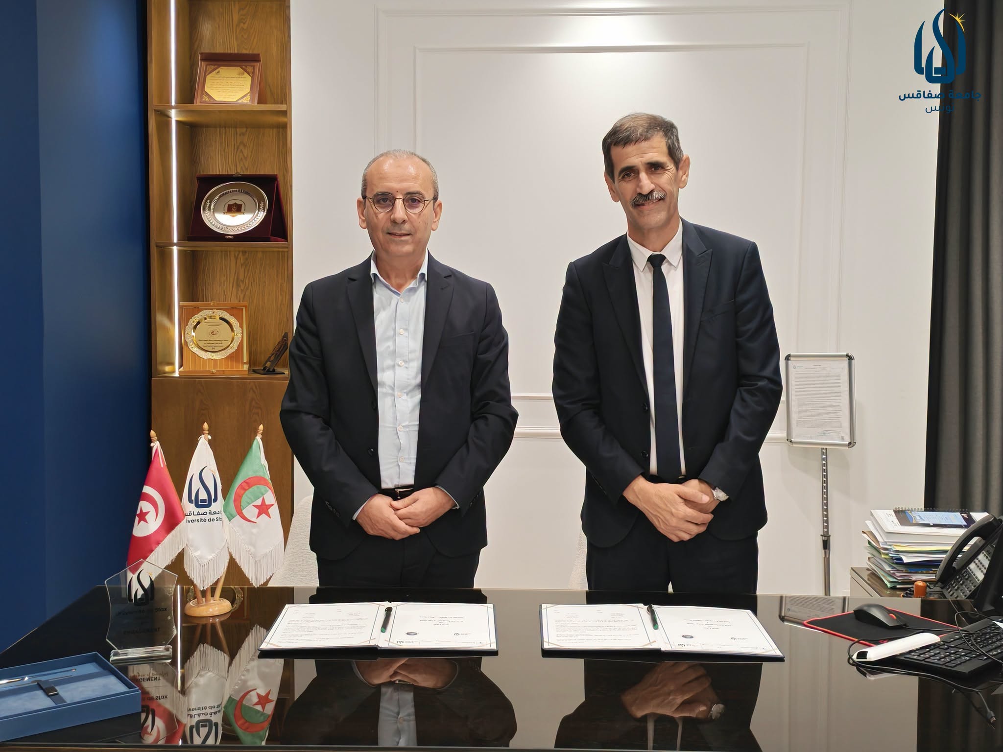 توقيع اتفاقية شراكة وتعاون بين جامعة صفاقس وجامعة تيبازة الجزائرية