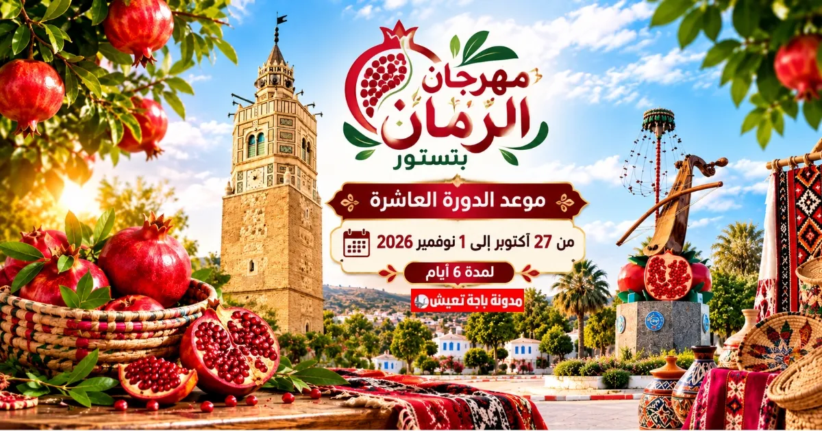  27 أكتوبر  2026 : مهرجان الرمان بتستور يعود في دورته العاشرة 