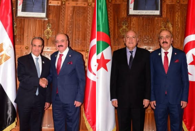 وزير الخارجية يلتقي نظيريه الجزائري و المصري
