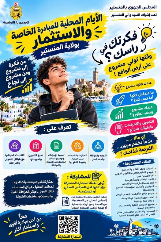المجلس الجهوي بالمنستير يعدّ لتنظيم الايام المحلية للمبادرة الخاصة والاستثمار 