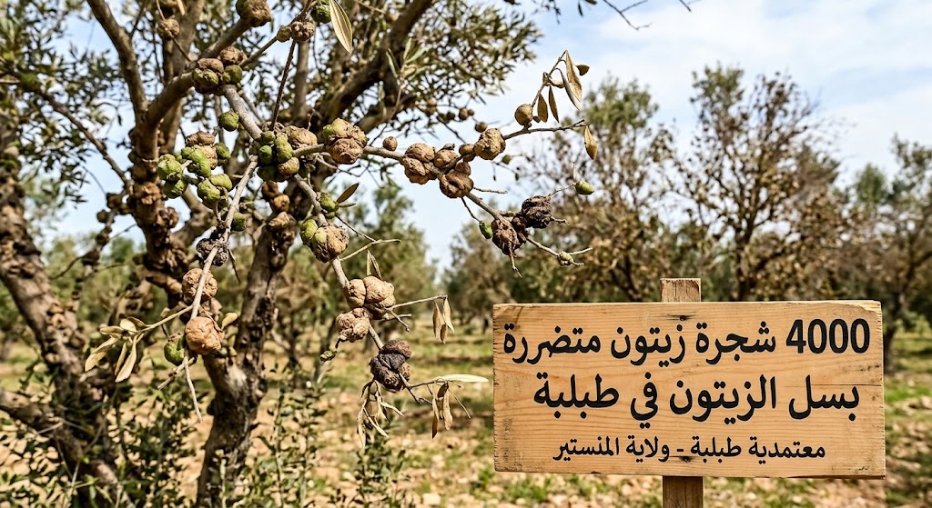 ولاية المنستير: إحصاء حوالي 4000 شجرة زيتون متضررة بسل الزيتون في طبلبة وتحذيرات من خطورة الانتشار